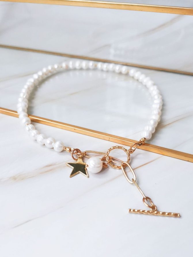 Freshwater pearls necklace "STAR"