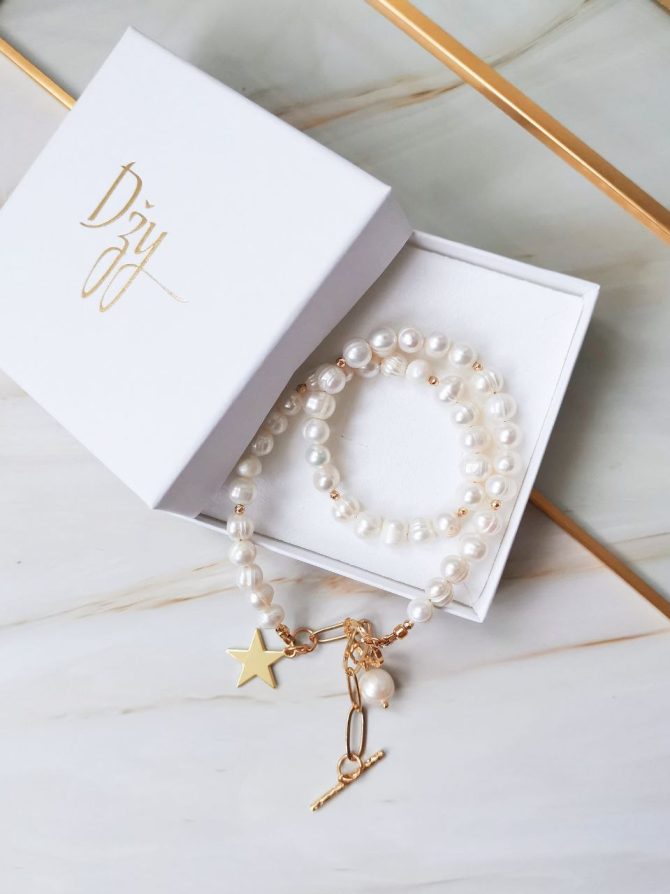 Freshwater pearls necklace "STAR" - Image 2