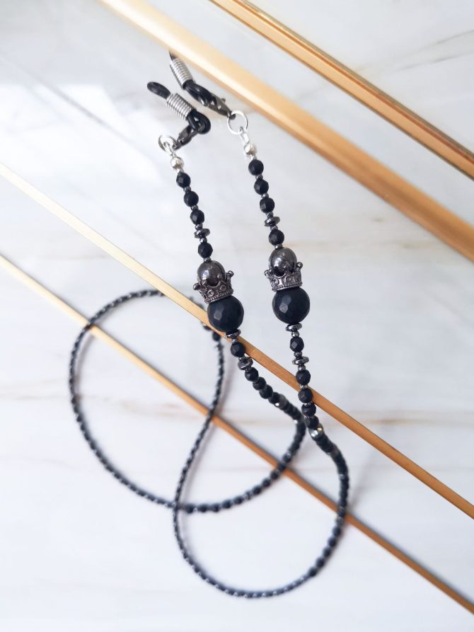 Glasses chain "Black Crown"