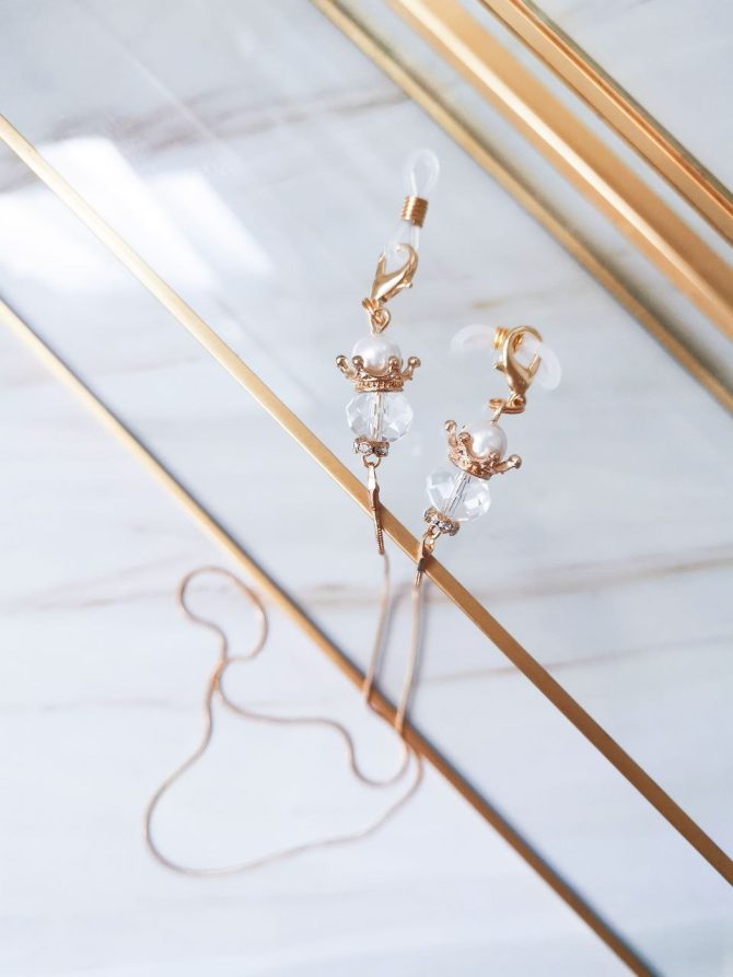 Glasses chain "Bling bling Crown"