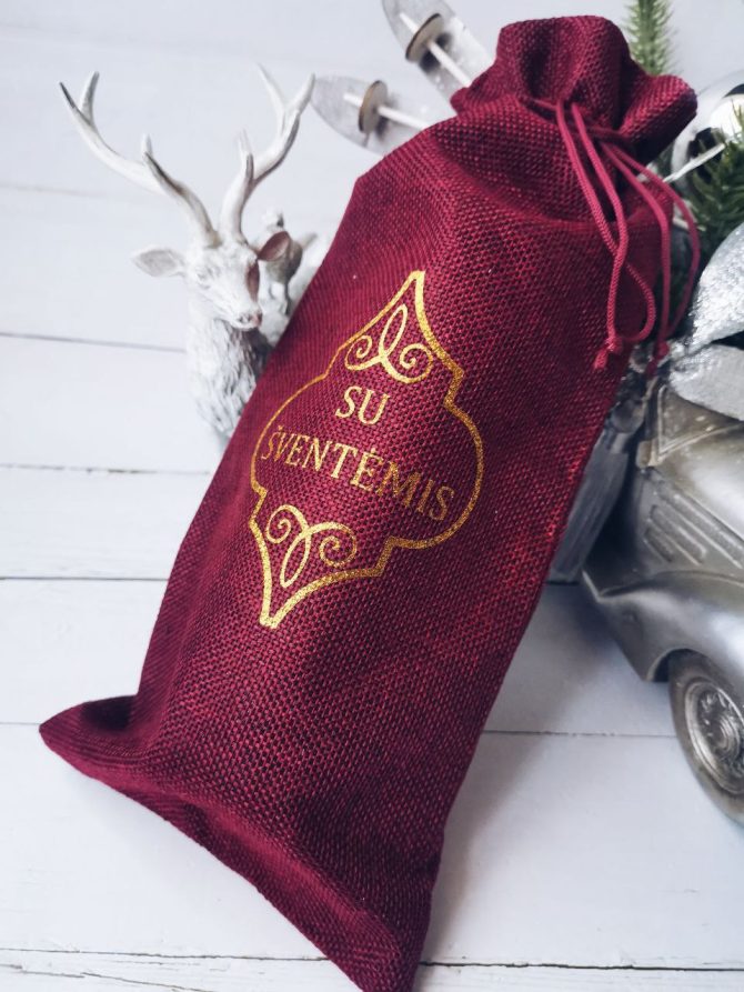 Wine bottle bag "Su Šventėmis" - Image 2
