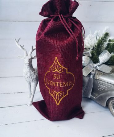 Wine bottle bag "Su Šventėmis"