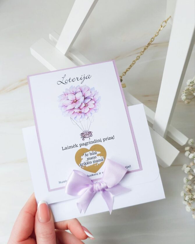 Will You Be My Godmother Scratch card (Purple)