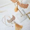 ‘Gold wings’ car hanging with tassel