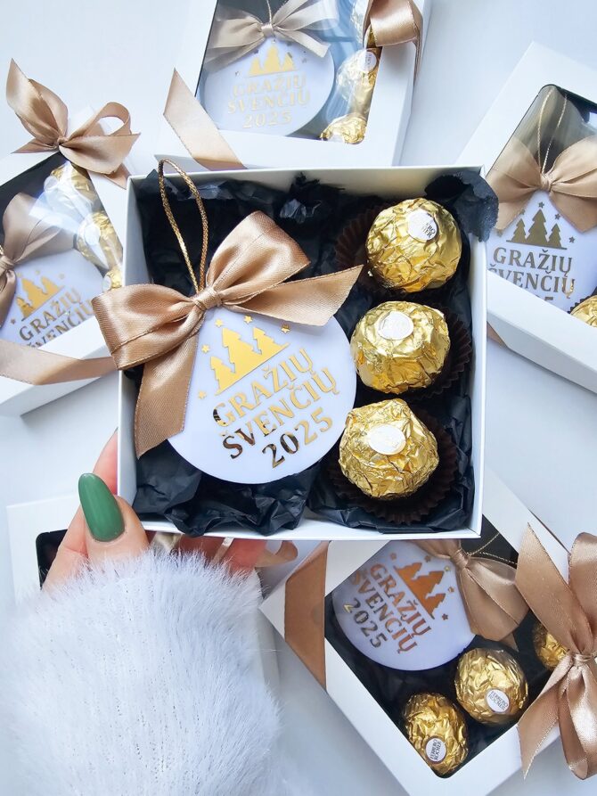 Acrylic Bauble with Ferrero Rocher Chocolate - Image 3