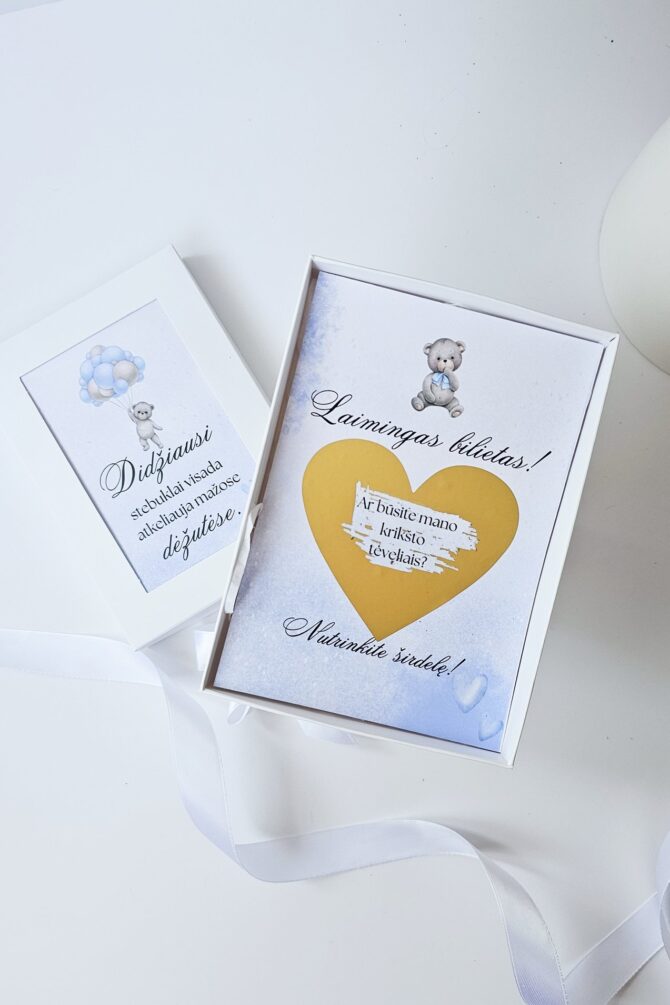 Scratch-Off Godparent Proposal  – "Laimingas Bilietas" Edition (Boy) - Image 2