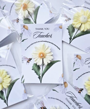 Thank You Teacher – Gift Card with Flower Candle