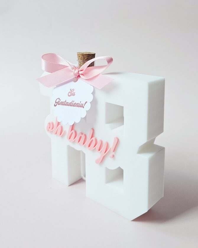 3D Printed “18” with Tube – Cute & Funny Birthday Gift with “Oh Baby!” Text - Image 2
