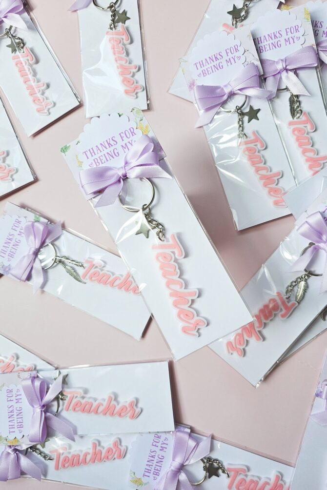 "Thanks for Being My Teacher" Keychain - Image 3