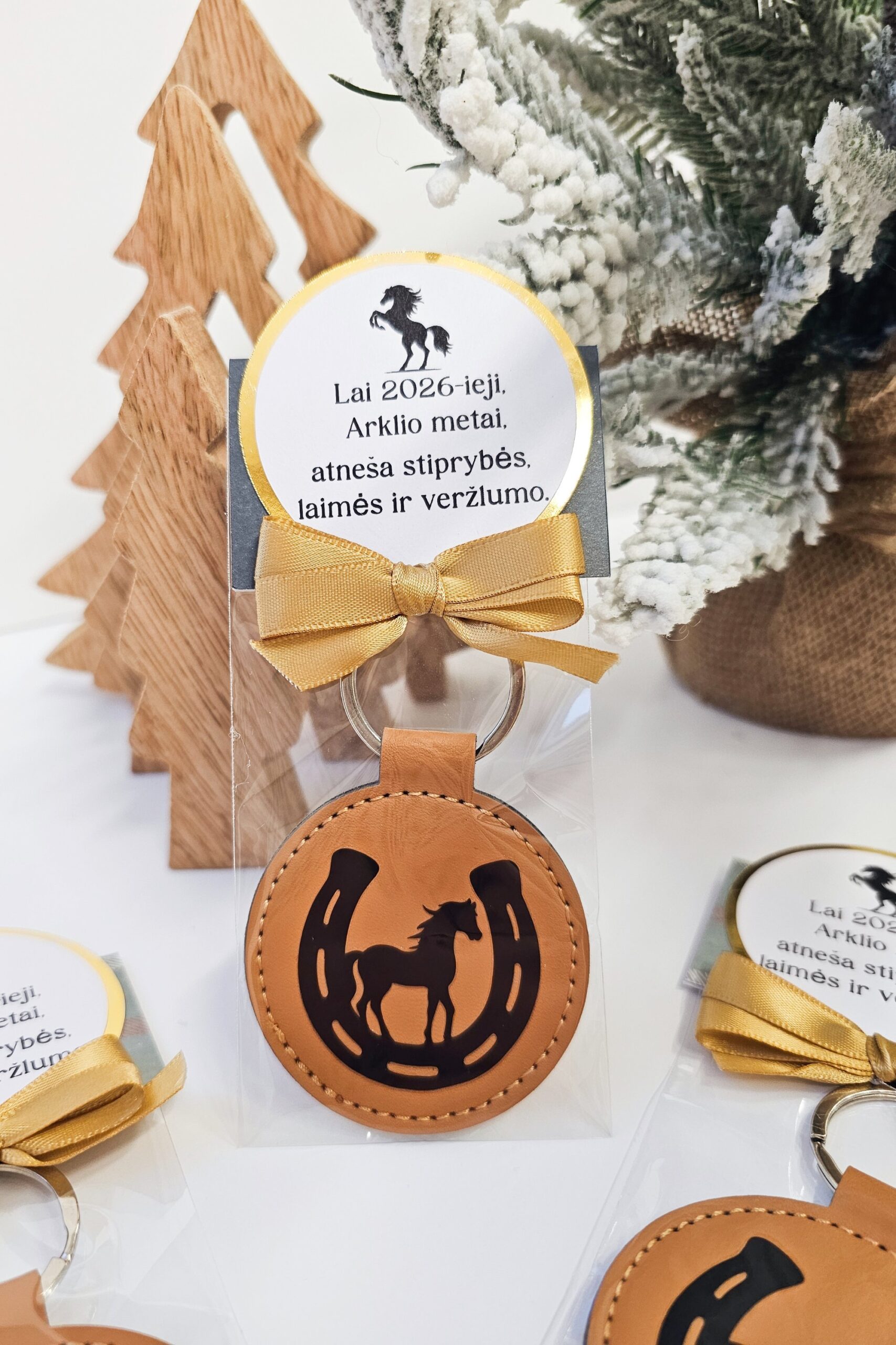 Horse & Horseshoe Keychain – Year of the Horse 2026 Gift Edition