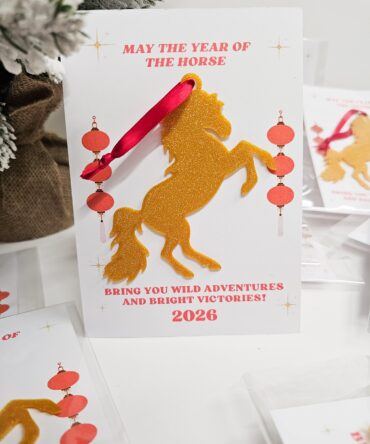 Horse Good Luck Ornament with Greeting Display Card