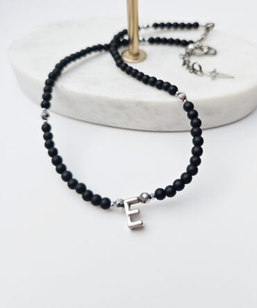 Handmade Minimalist Necklace with “E” Pendant