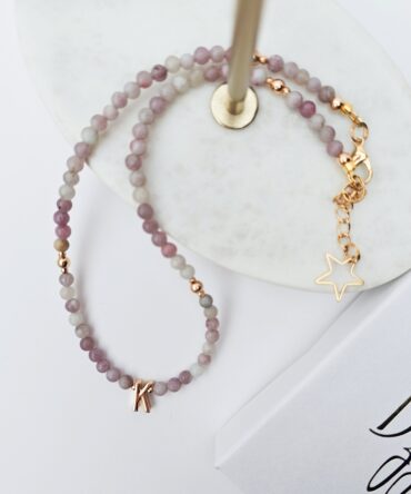 Handmade Gold Minimalist Necklace with “K” Pendant