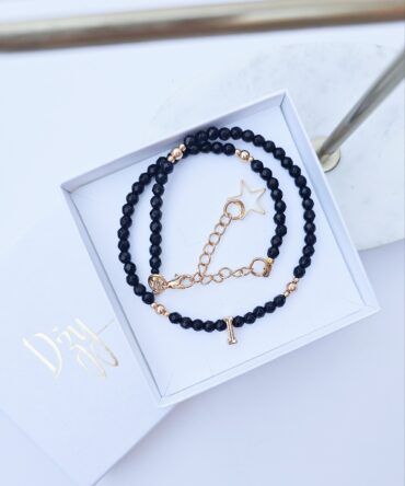 Handmade Gold Minimalist Necklace with “I” Pendant