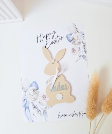 Personalized  Easter Bunny Card & Decoration