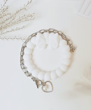 Silver Gift Set – Jewelry Dish & Necklace With Pearl