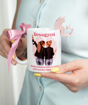 Best Friend Mug – “Draugystė” Gift Set + Free Gift