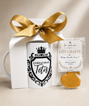 Best Dad Mug – “Geriausias Tėtis” + Free Gift