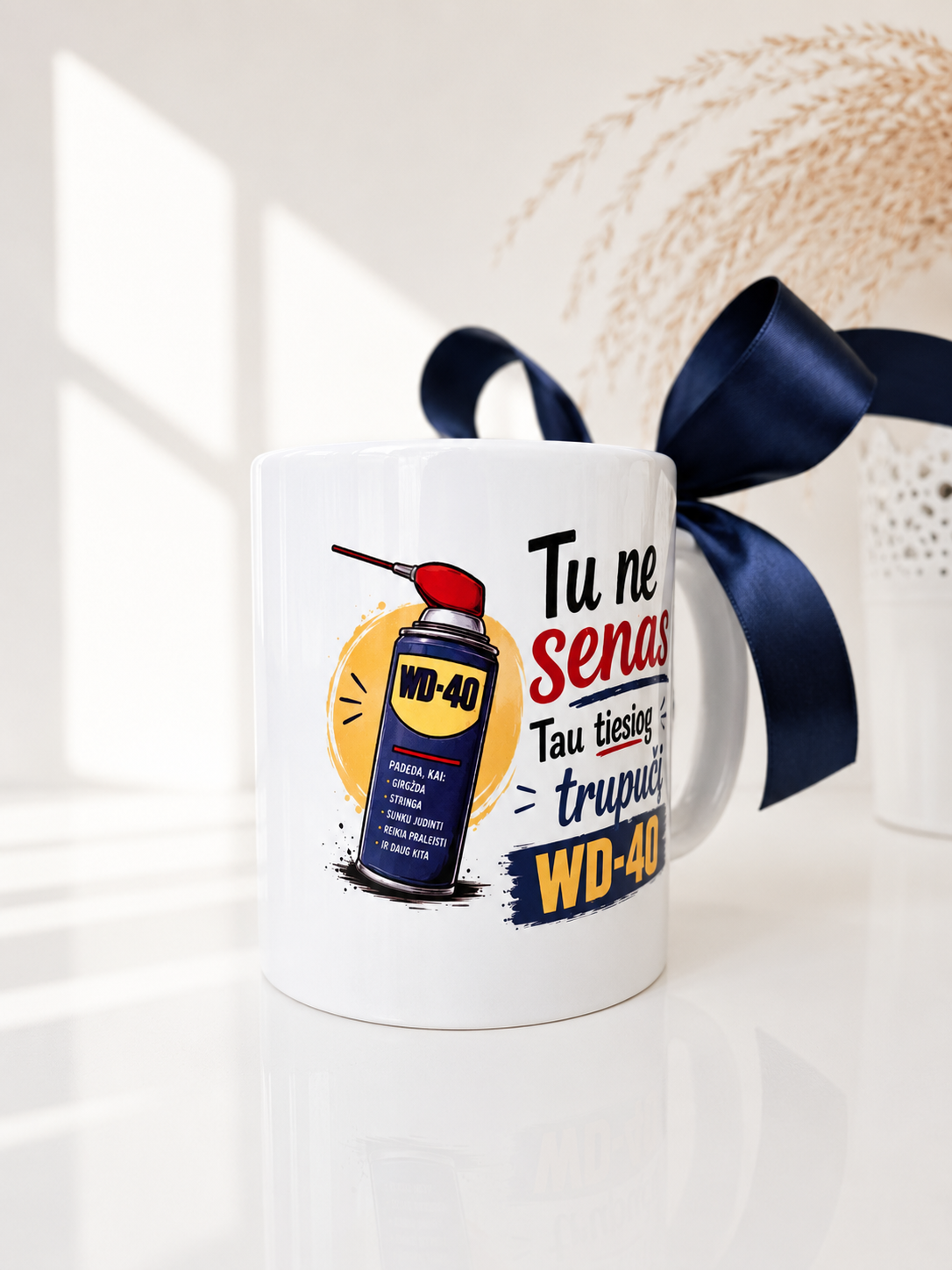 You're Not Old, You Just Need a Little WD-40 – Funny Coffee Mug (Lithuanian Version) - Image 2