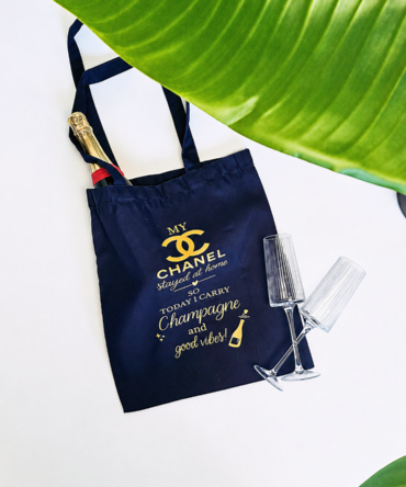 Champagne & Good Vibes Tote Bag