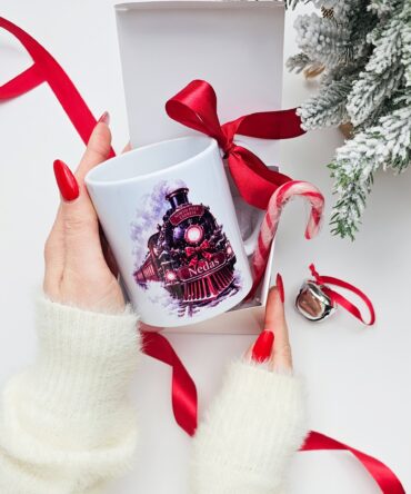 Personalised North Pole Express Christmas Mug Gift Set