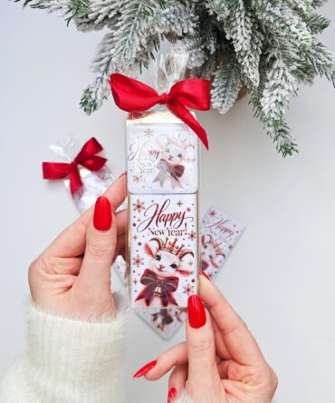 Happy New Year 2027 – Red Edition Mini Chocolate & Magnet Gift Set