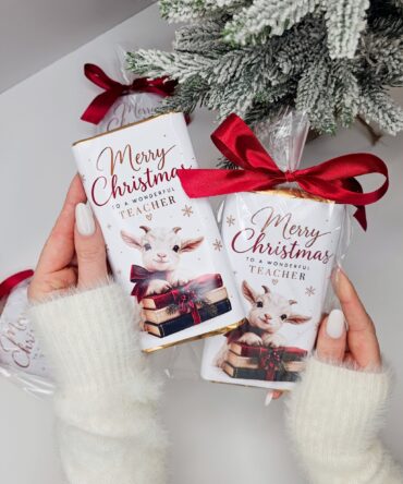 Merry Christmas Teacher Chocolate Gift – Galaxy Milk Chocolate Bar 100g